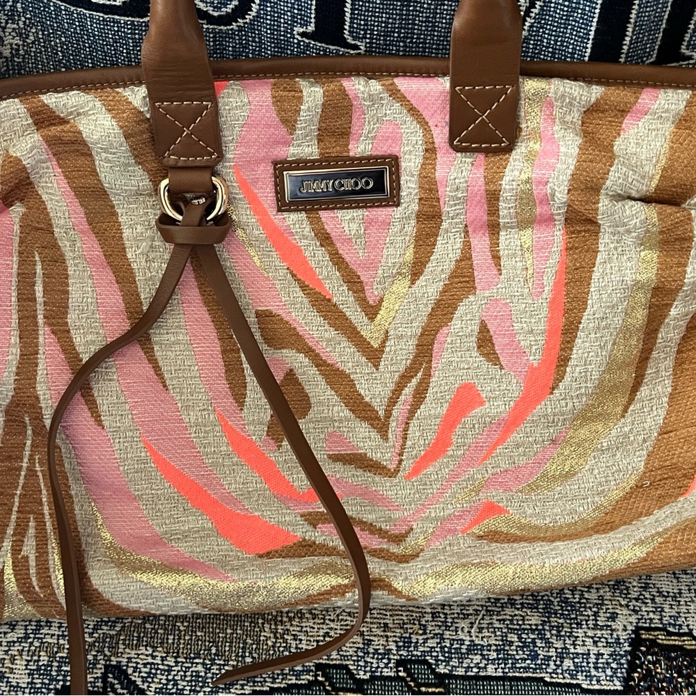 Jimmy Choo tote size bag.  Like new, no obvious defects or damage.